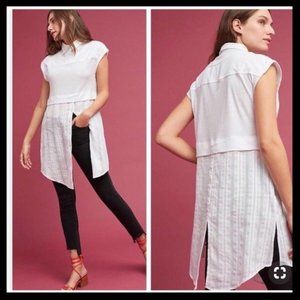 ANTHRO Postmark Londra Layered Tunic White XS